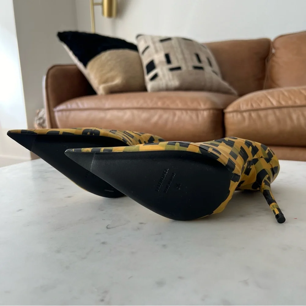 Balenciaga Yellow Tape Heels - Picture 4 of 9